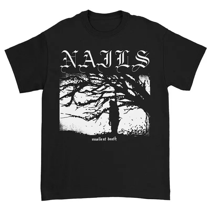 Nails Unsilent Death T-Shirt, Nails Unsilent Death T-Shirt Unisex Full Size Hoodie, Sweatshirt | GrindPrints.com