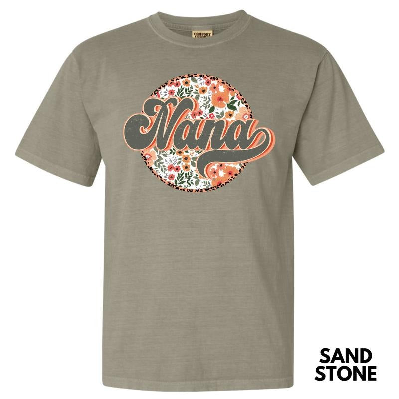 Nana Flower Mix Comfort Colors T-Shirt 'NLB' Hoodie, Sweatshirt | GrindPrints.com
