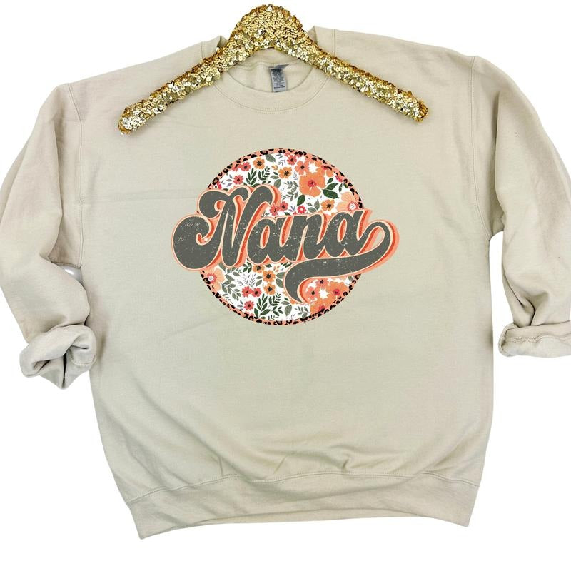 Nana Flower Mix Sweatshirt 'NLB' T-Shirts, Hoodie | GrindPrints.com