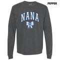 Nana Ginger Jar Florals Long Sleeve Comfort Colors T-Shirt 'NLB' Hoodie, Sweatshirt | GrindPrints.com