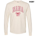 Nana Red Ginger Jar Florals Long Sleeve Comfort Colors 'NLB' T-Shirts, Hoodie, Sweatshirt
