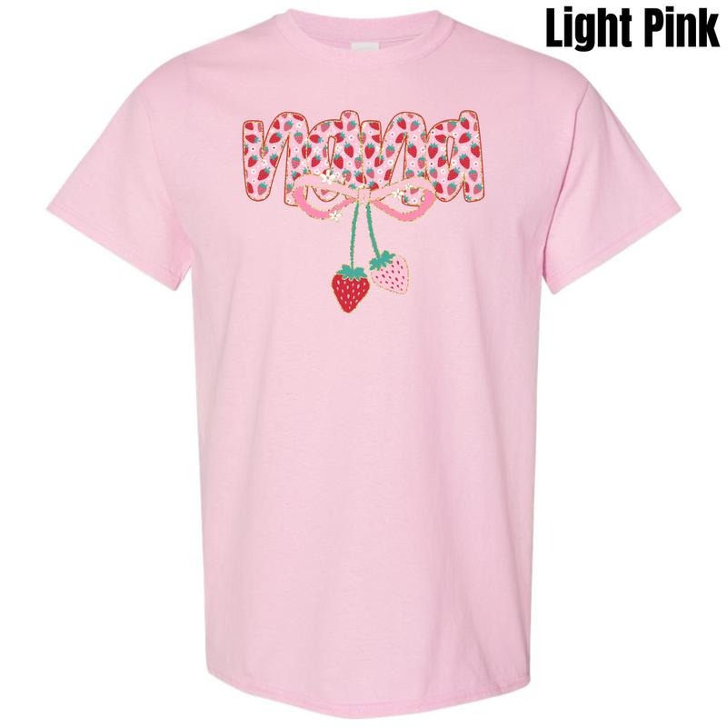 Nana Strawberry Coquette Gildan Short Sleeve T-Shirt 'NLB' Hoodie, Sweatshirt | GrindPrints.com
