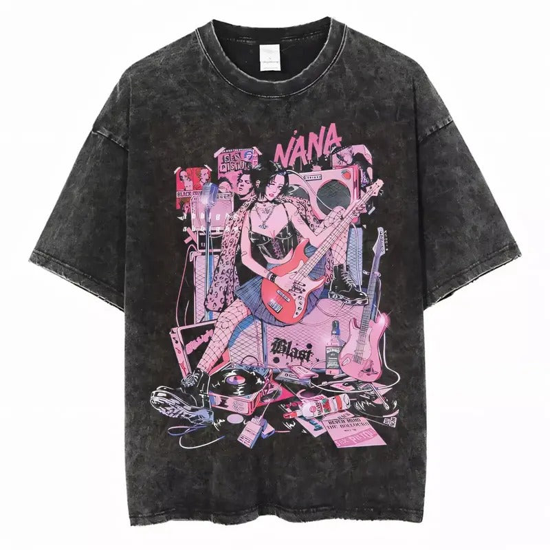 Nana T-shirt from Nana Anime - Unisex Retro Tee Black Stones Shirt Hoodie, Sweatshirt | GrindPrints.com
