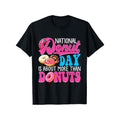 National Donut Day T-Shirt - Cotton, Casual Crew Neck, Short Sleeve, Printed Graphic Tee for Food Lovers, All-Season...