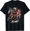 Native American Day Flag Indian Riding Horse 4th of July T-Shirt | Unisex Cotton Tee Gift, Crewneck, Short Sleeve Hoodie,...