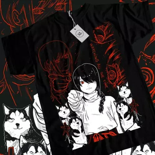 Nayuta T-shirt Chainsaw Man Denji Makima Denji Anime Manga Black Shirt All Size Hoodie, Sweatshirt | GrindPrints.com