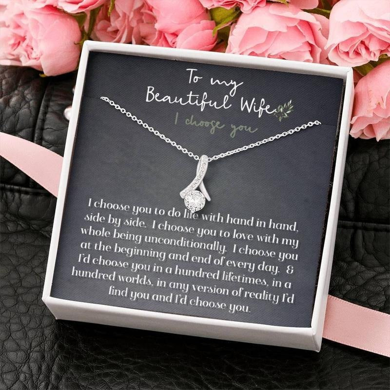 Necklace for My Wife, Special Wife Present, Elegant Romantic Jewelry for Wife, Anniversary Gift for Her, Birthday...