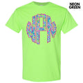 Neon Exotic Monogram Gildan Short Sleeve T-Shirt 'NLB' Hoodie, Sweatshirt | GrindPrints.com