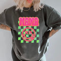 Neon Mama Graphic Shirt, Comfort Colors, Retro Mama Shirt, Women's Band Graphic Tee, Casual Comfy Graphic Hoodie, Sweatshirt