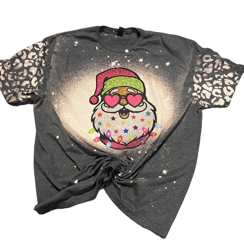Neon Santa Shirt Hoodie, Sweatshirt | GrindPrints.com