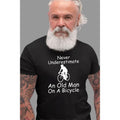 Never Underestimate Old Man Bicycle Cycling Dad Grandad Shirt Family Presents Xmas Tops Made Usa T-Shirts, Hoodie, Sweatshirt