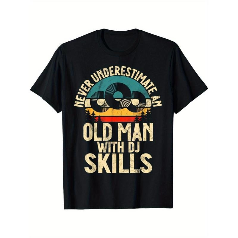 Never underestimate an old DJ T-shirt with DJ skills made in usa Hoodie, Sweatshirt | GrindPrints.com