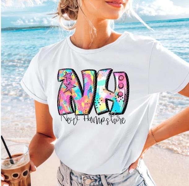 New Hampshire Neon Splash DTF Transfers - THIS IS NOT A SHIRT Hoodie, Sweatshirt | GrindPrints.com
