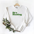 New He Is Hunting Season Cotton Fabric Womenswear T-Shirts, Hoodie, Sweatshirt