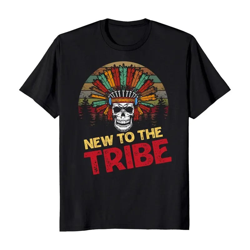 New To The Tribe Native American Men's T-Shirt Crewneck Casual Hoodie, Sweatshirt | GrindPrints.com