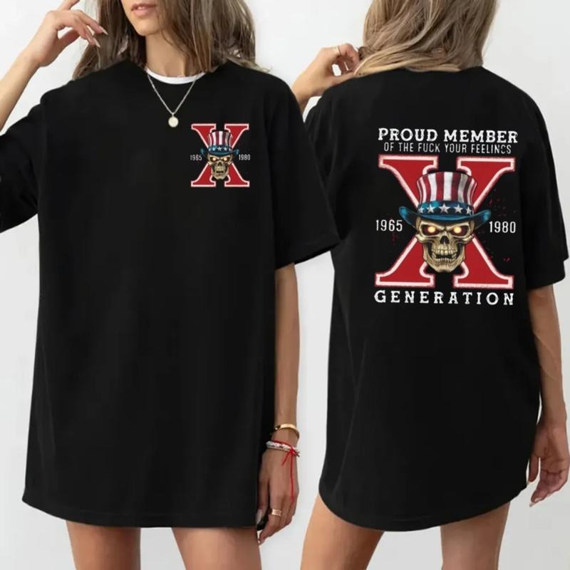 New Version Generation X T Shirt 2 Sided, Proud Member Of Generation X Shirt, Gen X Halloween Shirt, Unisex Short Sleeve...