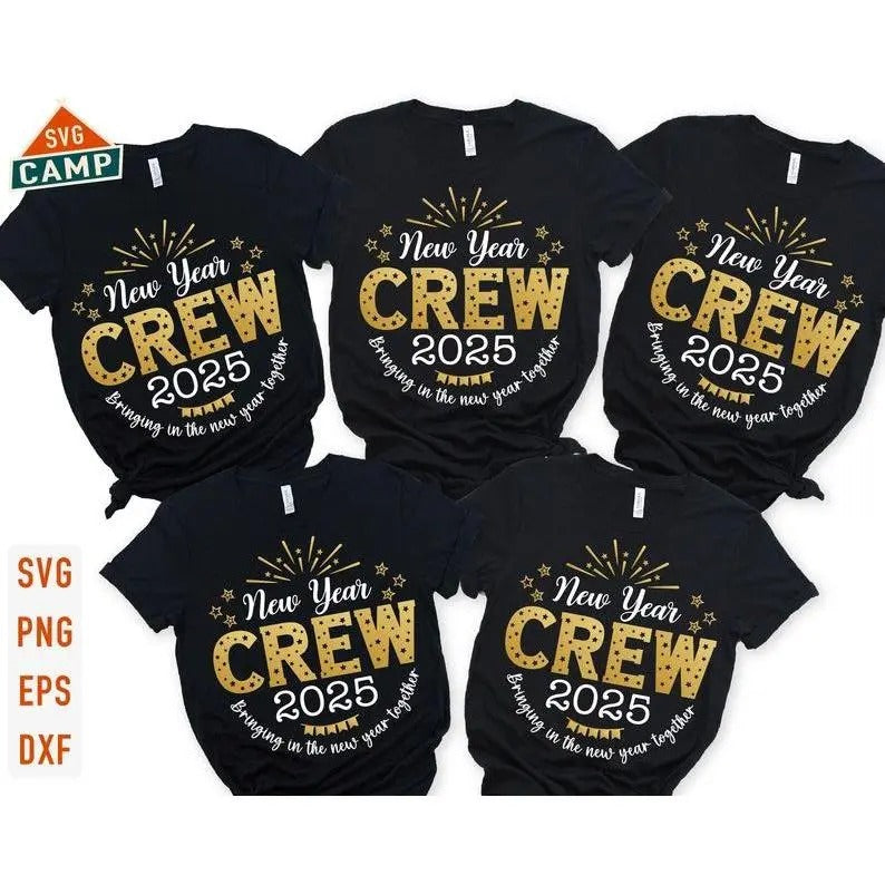 New Year Crew Sweatshirt, Hoodie, T-Shirt, New Year 2025 Shirt, Happy New Year 2025 Shirt, New Year Shirt | GrindPrints.com