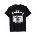 New York Print, Men's Cotton T-shirt, Graphic Tee Men's Outdoor Clothes, Casual Short Sleeve Crew Neck T-shirt made in...