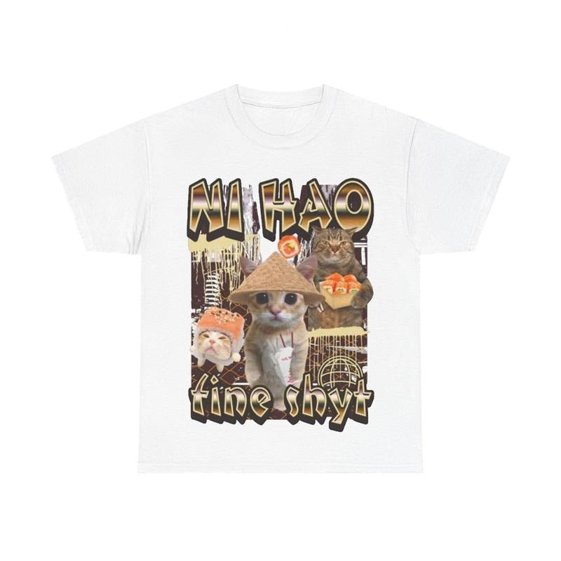 Ni hao fine shyt funny brainrot gen z meme  T-shirt Hoodie, Sweatshirt | GrindPrints.com