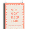 Night Night Sleep Tight Poster, Pink Matte Art Print, Bedroom Print, Trendy Wall Art, Gifts For Her Bedroom Wall Decor,...
