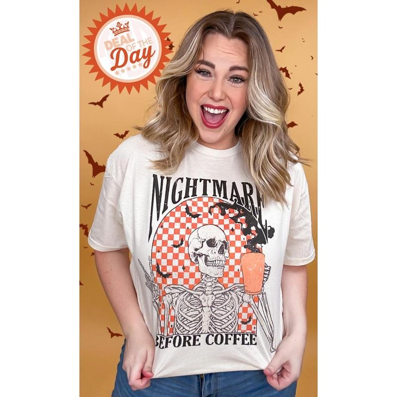 Nightmare Before Coffee Graphic T-Shirt Hoodie, Sweatshirt | GrindPrints.com