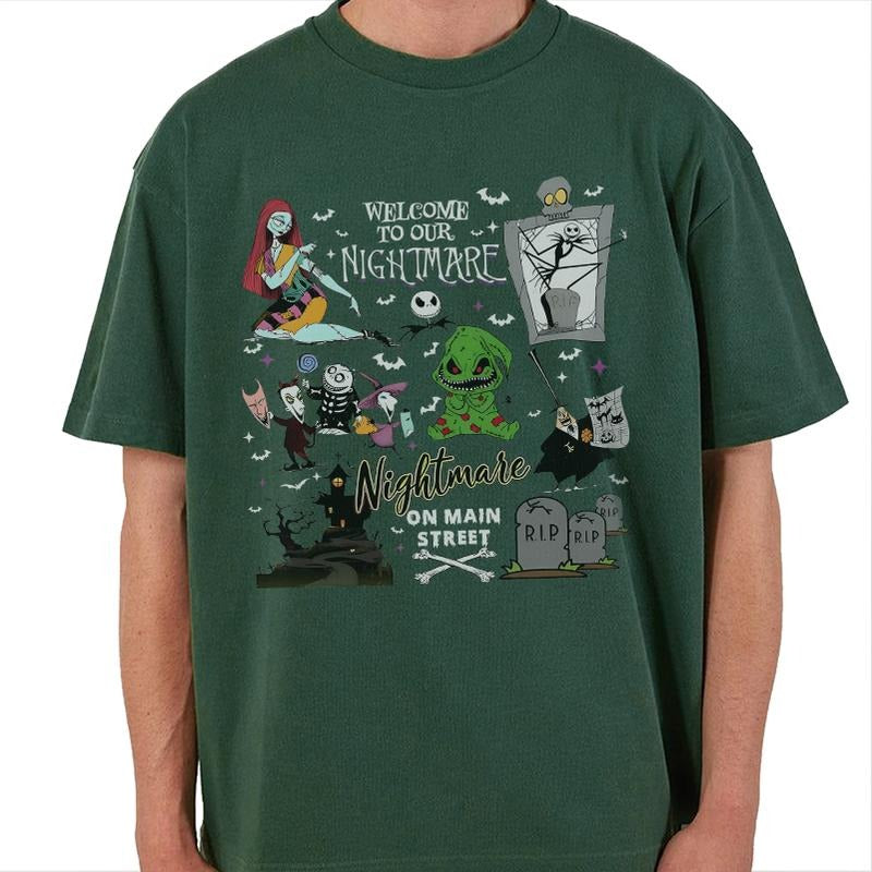 Nightmare On The Main Street T-Shirt, Horror Halloween Sweatshirt, Halloween Couple Hoodie, Trick Or Treat , Spooky ,...