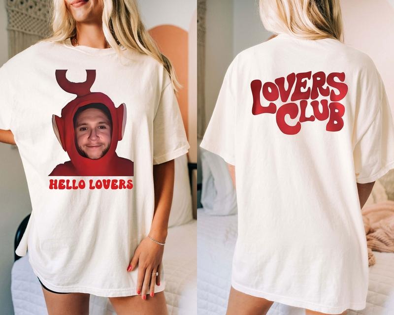 Niiall H3llo Lovers Shirt, The Sh0w Liive On T0ur 2024 Double Sided Shirt, Gift For Fan, Funny Niiall Meme Shirt, Unisex...