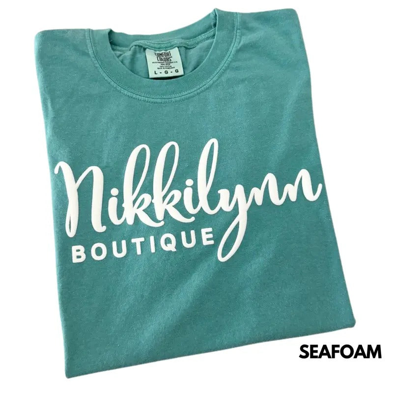 Nikkilynn White PUFF Comfort Colors T-Shirt 'NLB' Hoodie, Sweatshirt | GrindPrints.com