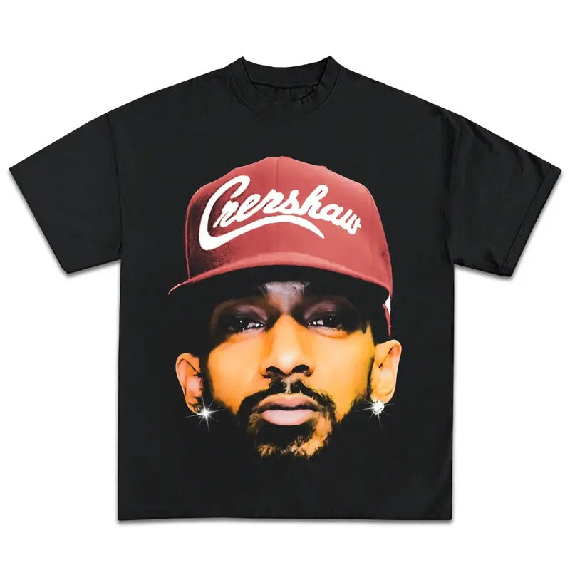 Nipsey Hussle Big Head Vintage Rapper Rap Hip Hop Concert Menswear Top T-Shirts, Hoodie, Sweatshirt
