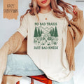 No Bad Trails Just Bad Knees Hiking Shirt, Funny Hiking Jogging T-Shirt, Nature Lover Family Camping Matching, Vacation...