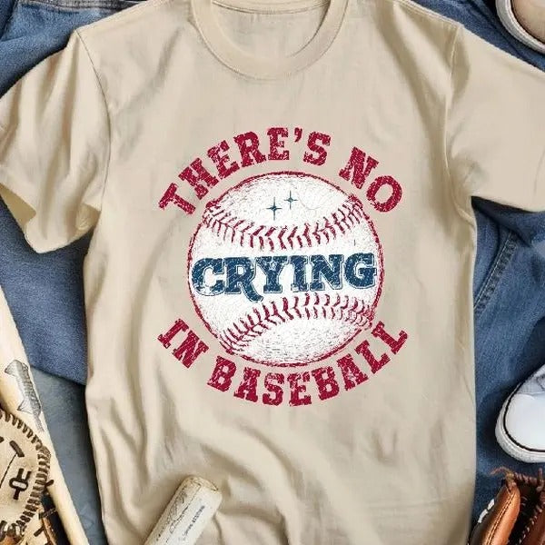 No Crying in Baseball DTF Transfers - THIS IS NOT A SHIRT Hoodie, Sweatshirt | GrindPrints.com