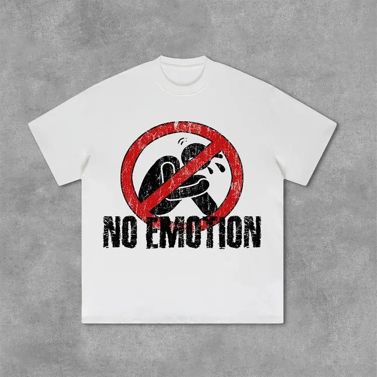 No Emotion Graphics Print Cotton T-Shirt, S to 4XL, Menswear Hoodie, Sweatshirt | GrindPrints.com