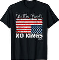 No Kings in America Distress Flag Upside Down We the People T-Shirt | Unisex Cotton Tee Gift, Crewneck, Short Sleeve...