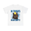 "No Thought, Head Empty" Funny Meme Cat Shirt - Unisex Graphic Tee Hoodie, Sweatshirt | GrindPrints.com