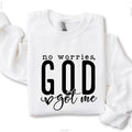 No Worries, GOD Love Got Me Sweatshirt, Women's Letter Print Drop  Sweatshirt, Women's Clothes for Daily Wear, Unisex...