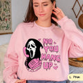 No You Hang Up Sweatshirt, Ghostface Sweatshirt, Scream Movie Sweatshirt, Halloween Sweater, Ghost Shirt, Halloween...