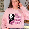 No You Hang Up Sweatshirt,Ghostface Valentine Shirt,Halloween Gift,Funny Couple Gift,Funny Valentine Shirt,Funny...