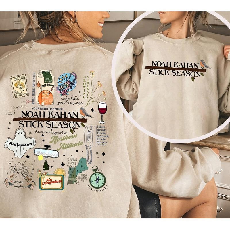 Noa h Kaha n Stick Season Double Sided Sweatshirt, Hoodie, T-shirt | GrindPrints.com