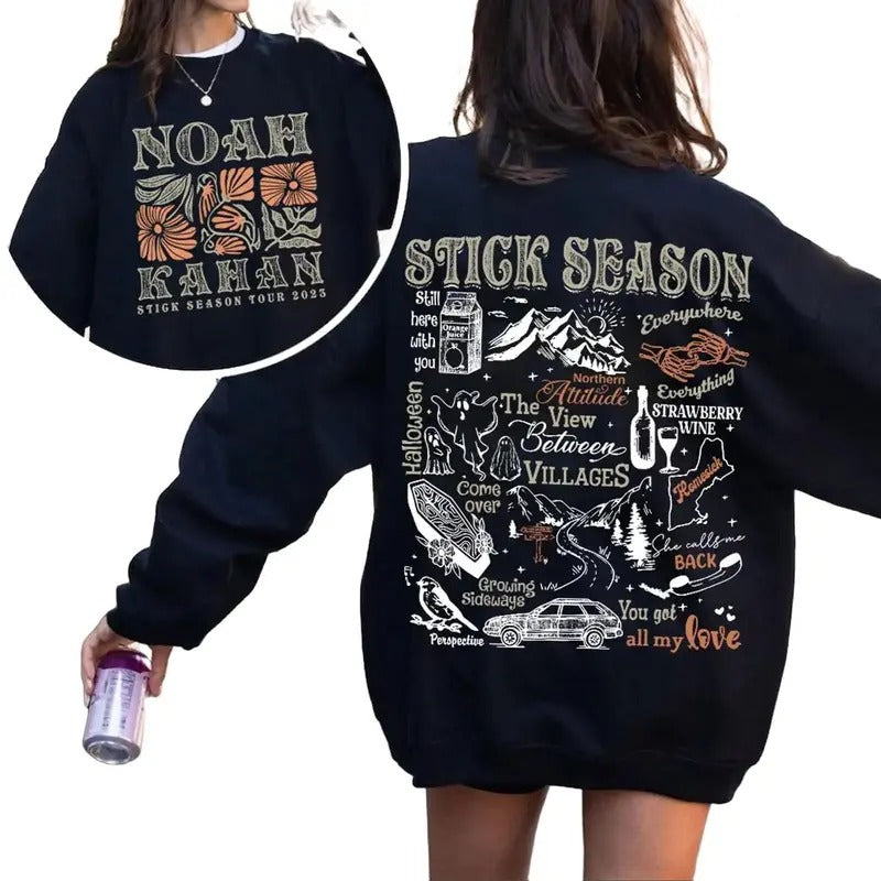 Noah Kahan Stick Season Halloween Trending Unisex T-Shirt Sweatshirt Hoodie, book sweatshirt  Cotton | GrindPrints.com