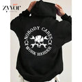 Nobody Cares Work Harder Hoodie Casual Street Style Fleece Fabric Pullover Hooded Sweatshirt for Women for Men T-Shirts