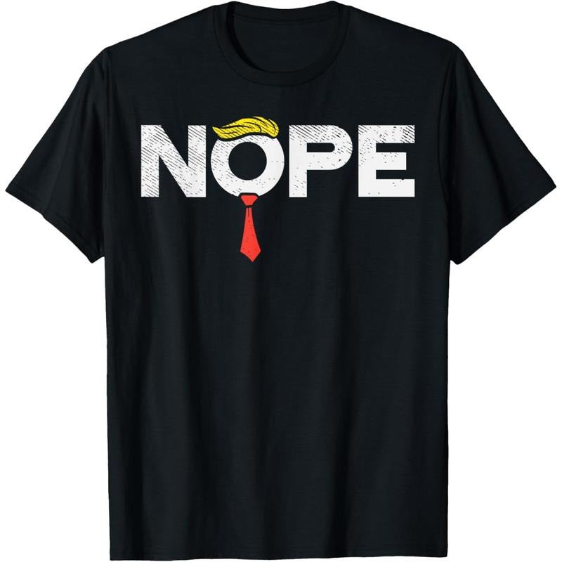 Nope Anti-Trump Red Tie Wig Stop Donald Trump Funny Impeach T-Shirt made in usa Hoodie, Sweatshirt | GrindPrints.com