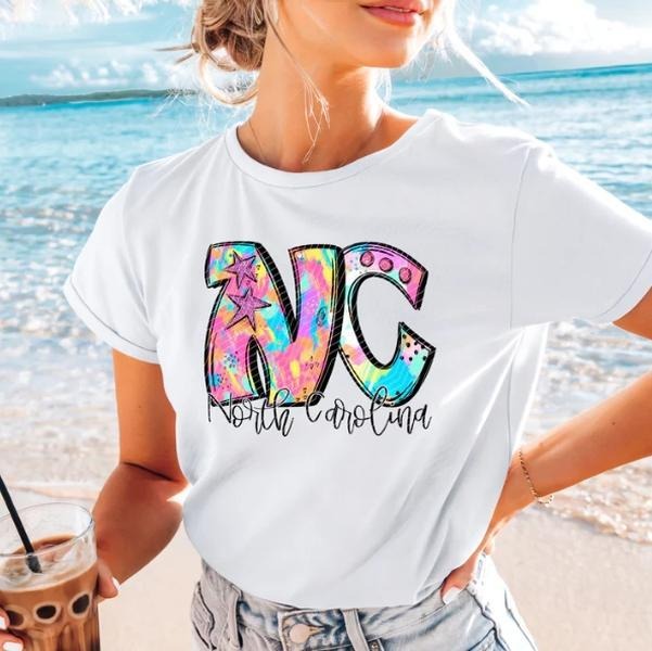 North Carolina Neon Splash DTF Transfers - THIS IS NOT A SHIRT Hoodie, Sweatshirt | GrindPrints.com