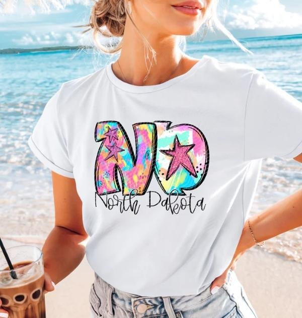 North Dakota Neon Splash DTF Transfers - THIS IS NOT A SHIRT Hoodie, Sweatshirt | GrindPrints.com