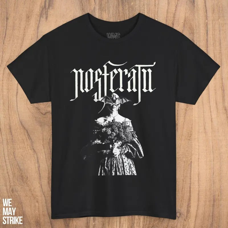 Nosferatu - Movie Shirt Dracula Classic Horror Vintage Vampire Gothic Style Silent Film Terror Icon Monster Old...