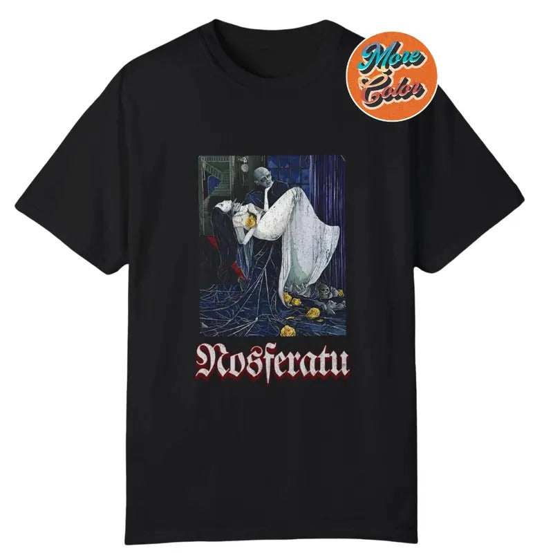 Nosferatu Gothic Vampire Horror Movie Vintage Shirts, Cotton Unisex T-Shirt, Crew Neck, Size S- 3XL, Menswear Top,...
