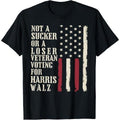 Not A Sucker Or A Loser Veterans Voting For Harris Walz 2024 T-Shirt made in usa Hoodie, Sweatshirt | GrindPrints.com