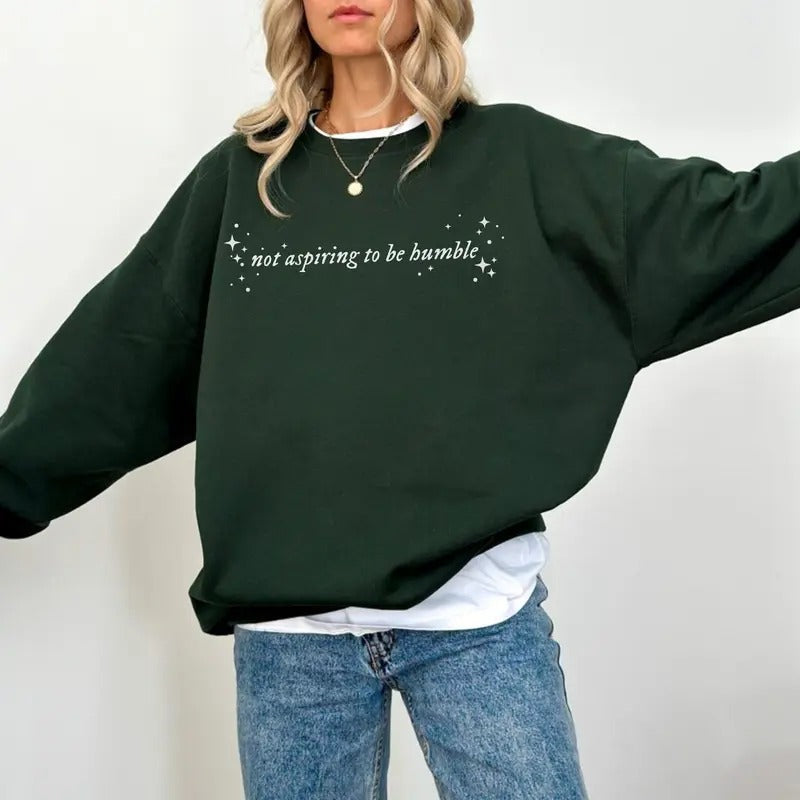 Not Aspiring to Be Humble Crewneck, Humble Quote Hoodie CHD Podcast Madam, Cat Ladies for Kamala Sweater T-Shirts, Sweatshirt
