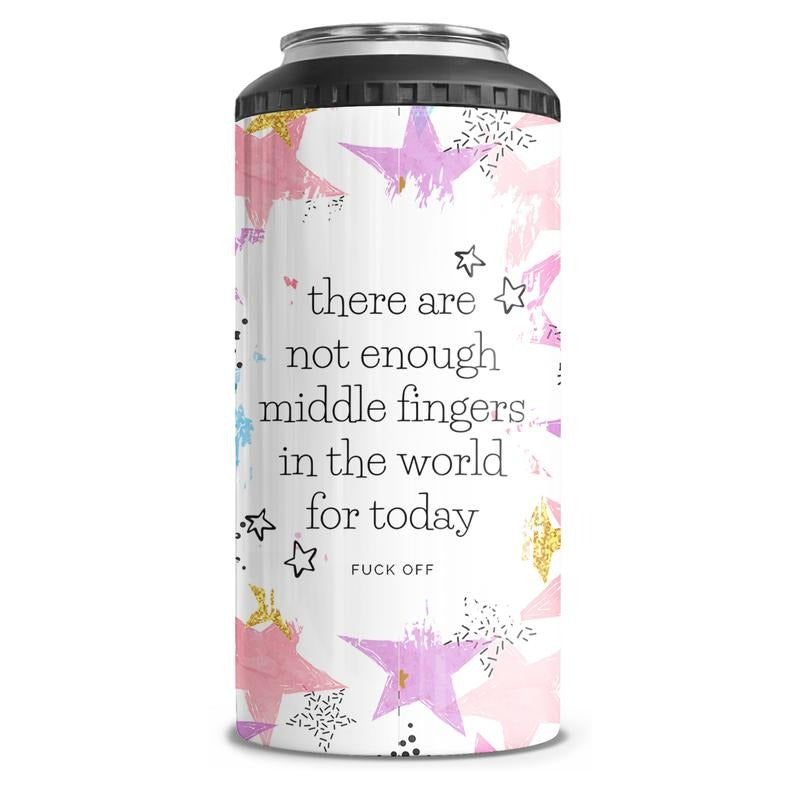Not Enough Middle Fingers 4-in-1 Can Cooler Tumbler Combo T-Shirts, Hoodie, Sweatshirt | GrindPrints.com