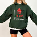 Not Friendly Do Not Approach Funny Hoodie Casual Street Style Fleece Fabric Pullover Hooded Sweatshirt for Women for Men,...