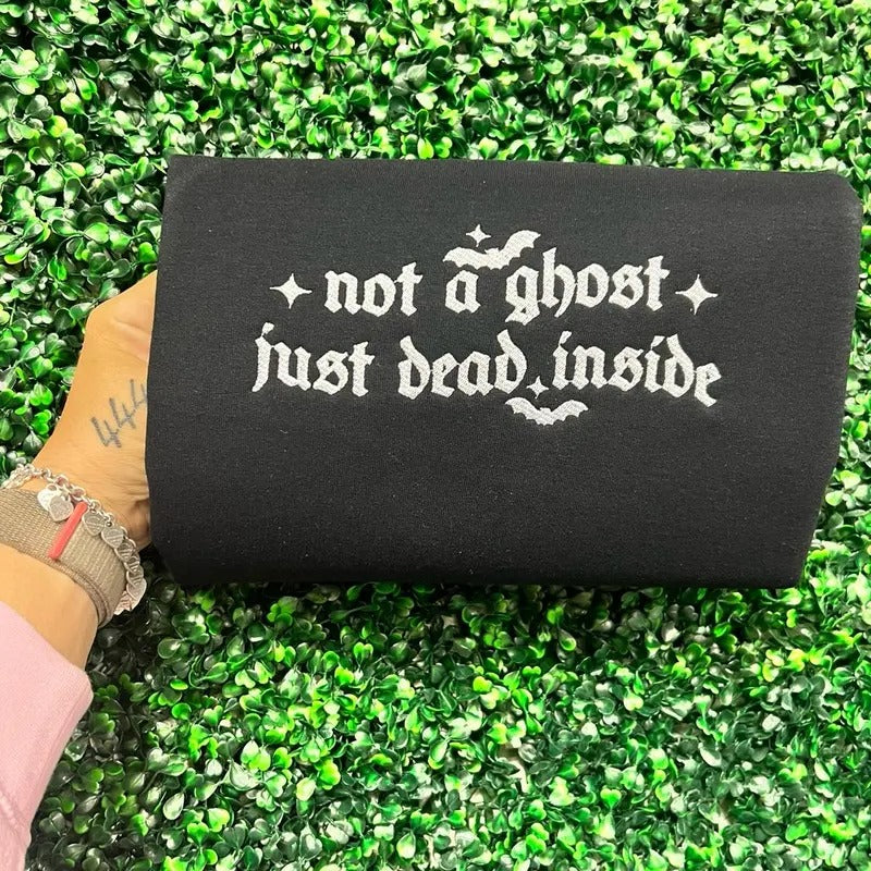 Not a ghost embroidered unisex sweater T-Shirts, Hoodie, Sweatshirt | GrindPrints.com